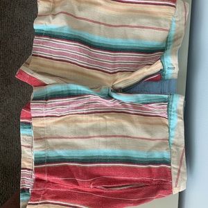 Boutique striped linen shorts